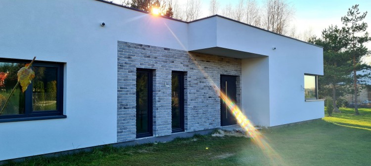 Modern Backsteinfliesen - grau
