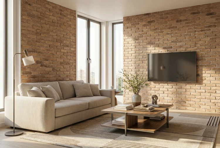 Modern Backsteinfliesen - braun beige
