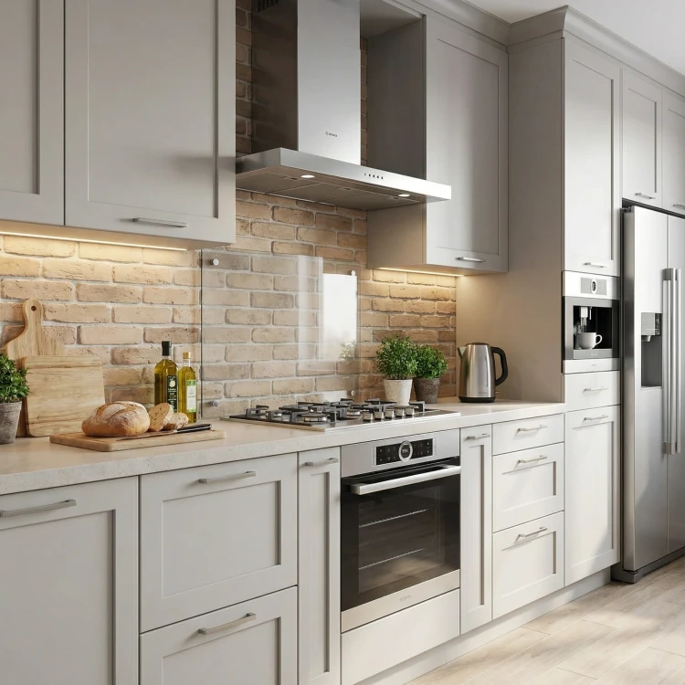 Modern Backsteinfliesen - braun beige