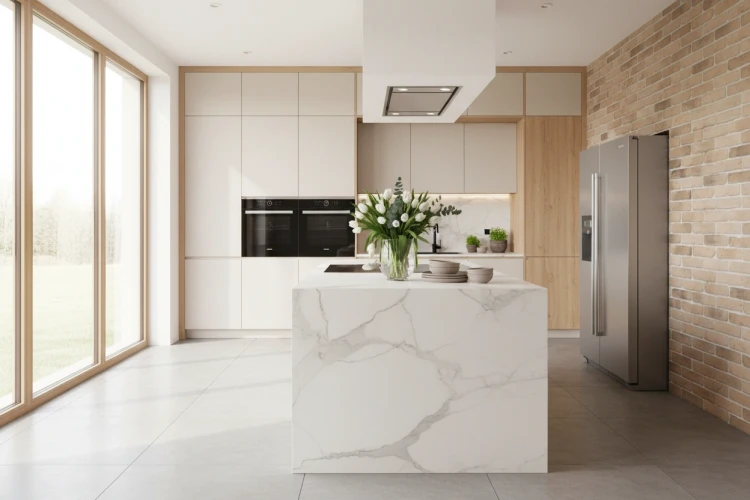 Modern Backsteinfliesen - braun beige
