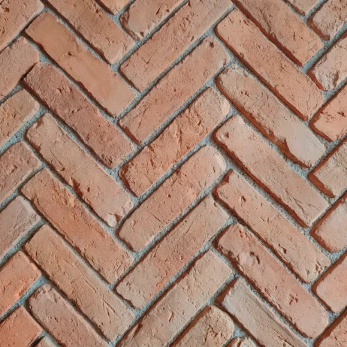 Dekorative Ziegelfliesen für den Boden. VON EINER KI ERZEUGTE VISUALISIERUNG.